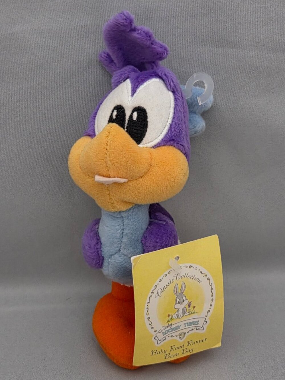Vtg 1999 WB Warner Bros Baby Looney Tunes Road Runner 8" Bean Bag Toy Plush NWT